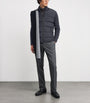 Grey Down Wool-Blend Hybrid Puffer Jacket