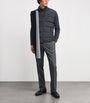 Grey Down Wool-Blend Hybrid Puffer Jacket
