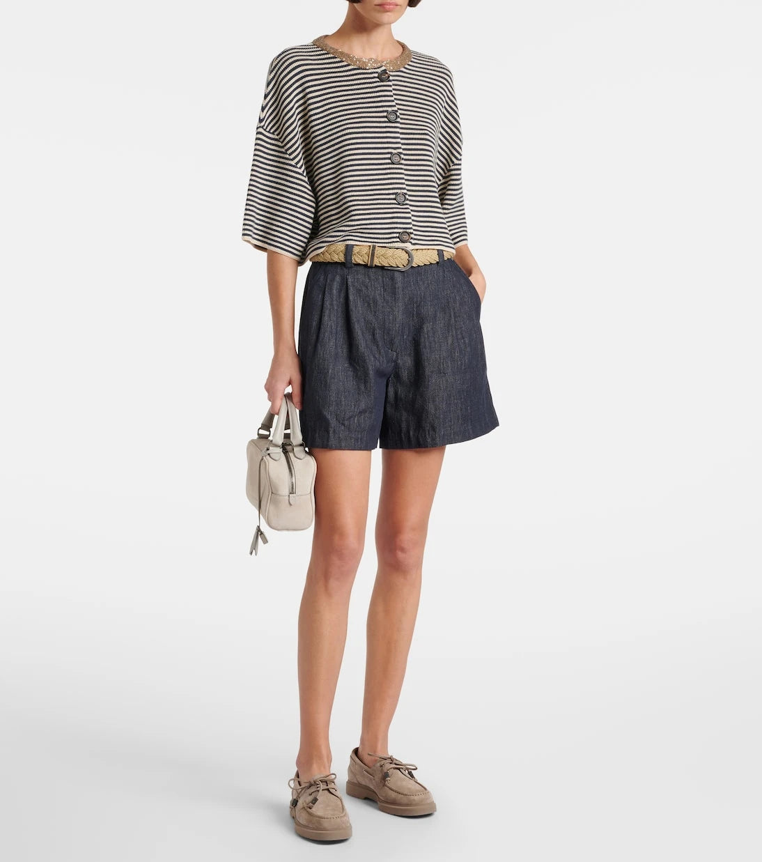 Brunello Cucinelli - Denim Bermuda shorts