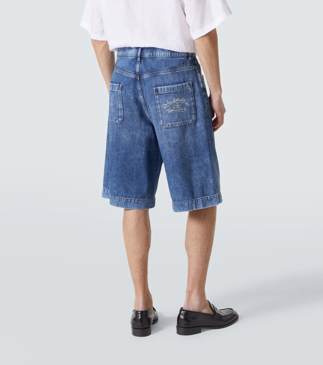 Dolce&Gabbana - Logo denim Bermuda shorts