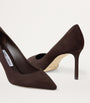 Brown Romy 85 Suede Pumps