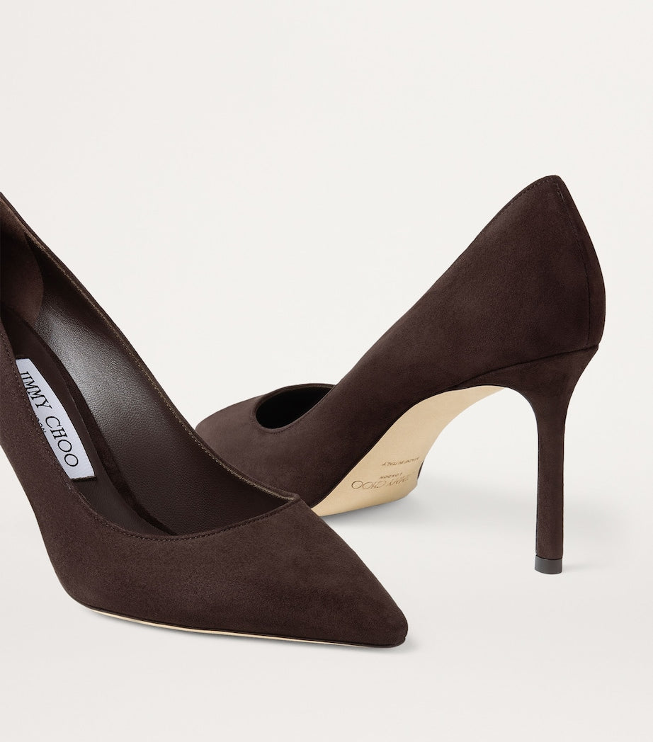Brown Romy 85 Suede Pumps