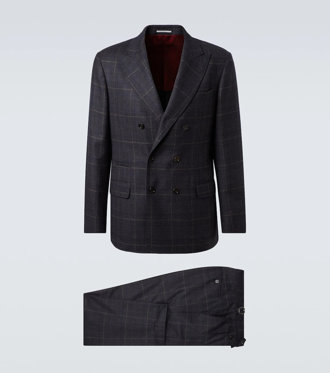 Brunello Cucinelli - Checked cashmere and wool suit