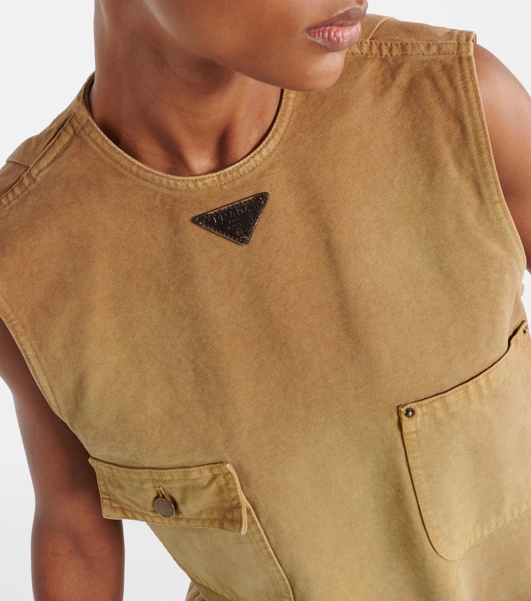 Prada - Cotton canvas shift dress