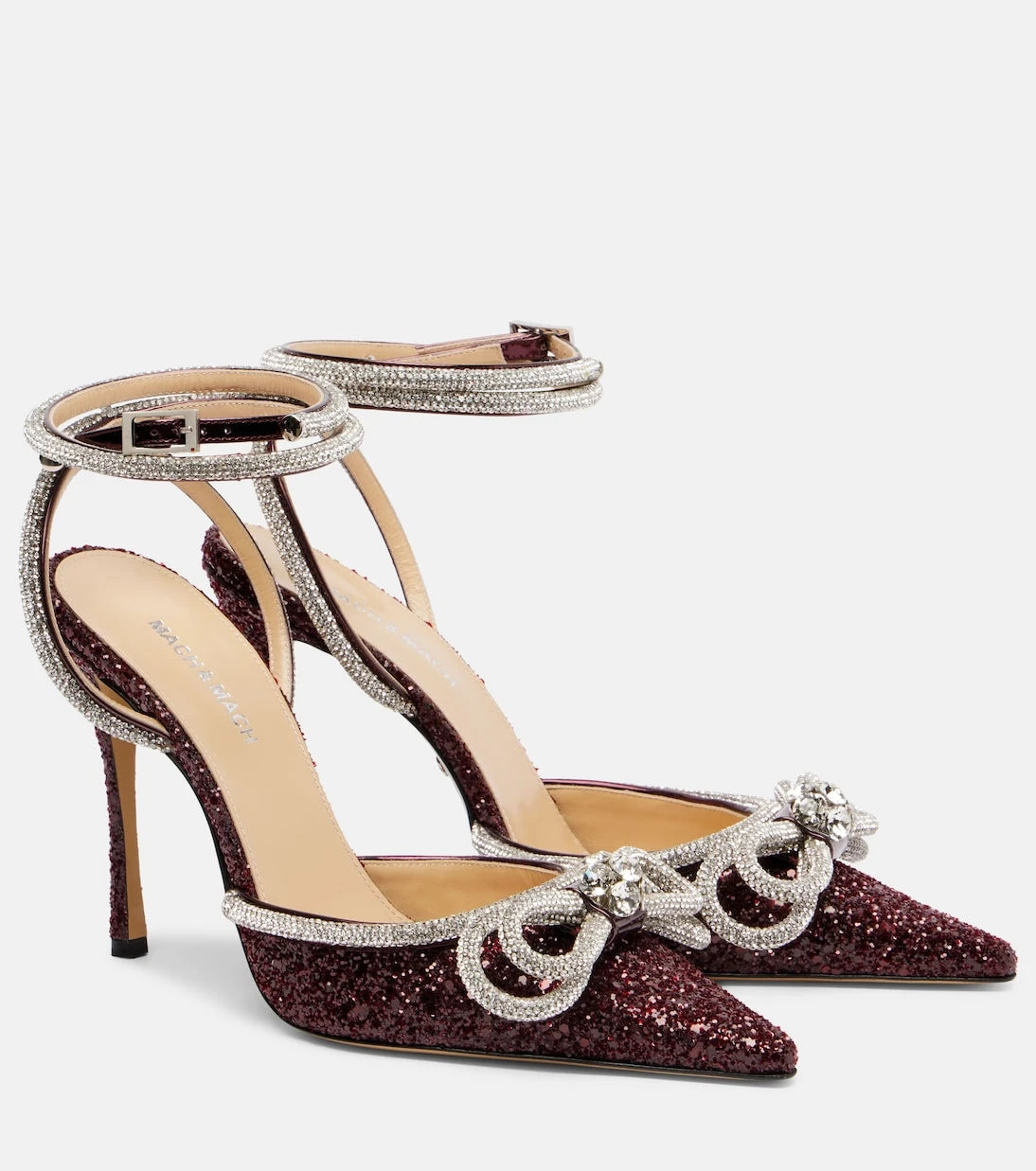 Mach & Mach - Double Bow 110 embellished pumps