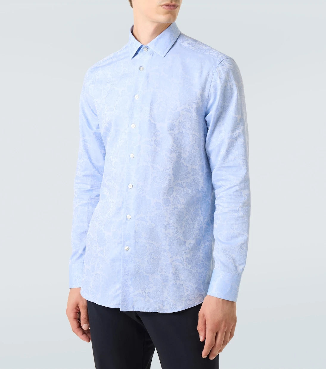 Etro - Floral cotton jacquard shirt
