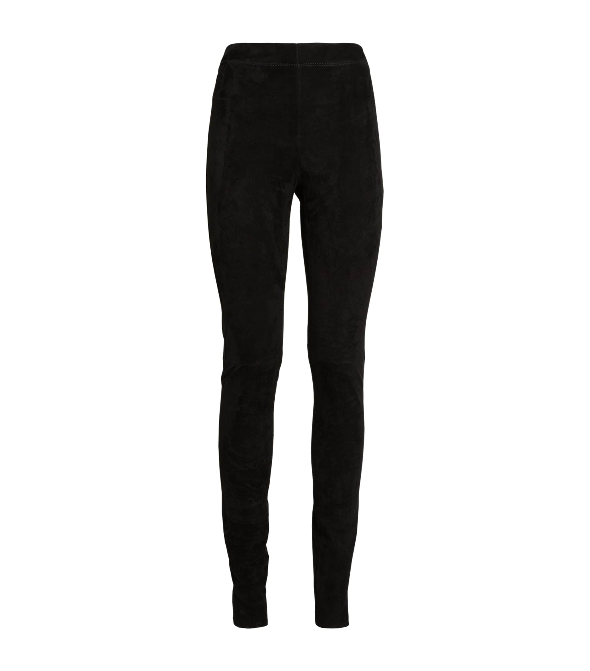 Joseph Black Suede Stretch Leggings