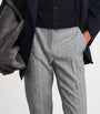 MAX&Co. Grey Wool-Blend Herringbone Straight Trousers