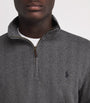Polo Ralph Lauren Grey Cotton Heringbone Quarter-Zip Sweatshirt