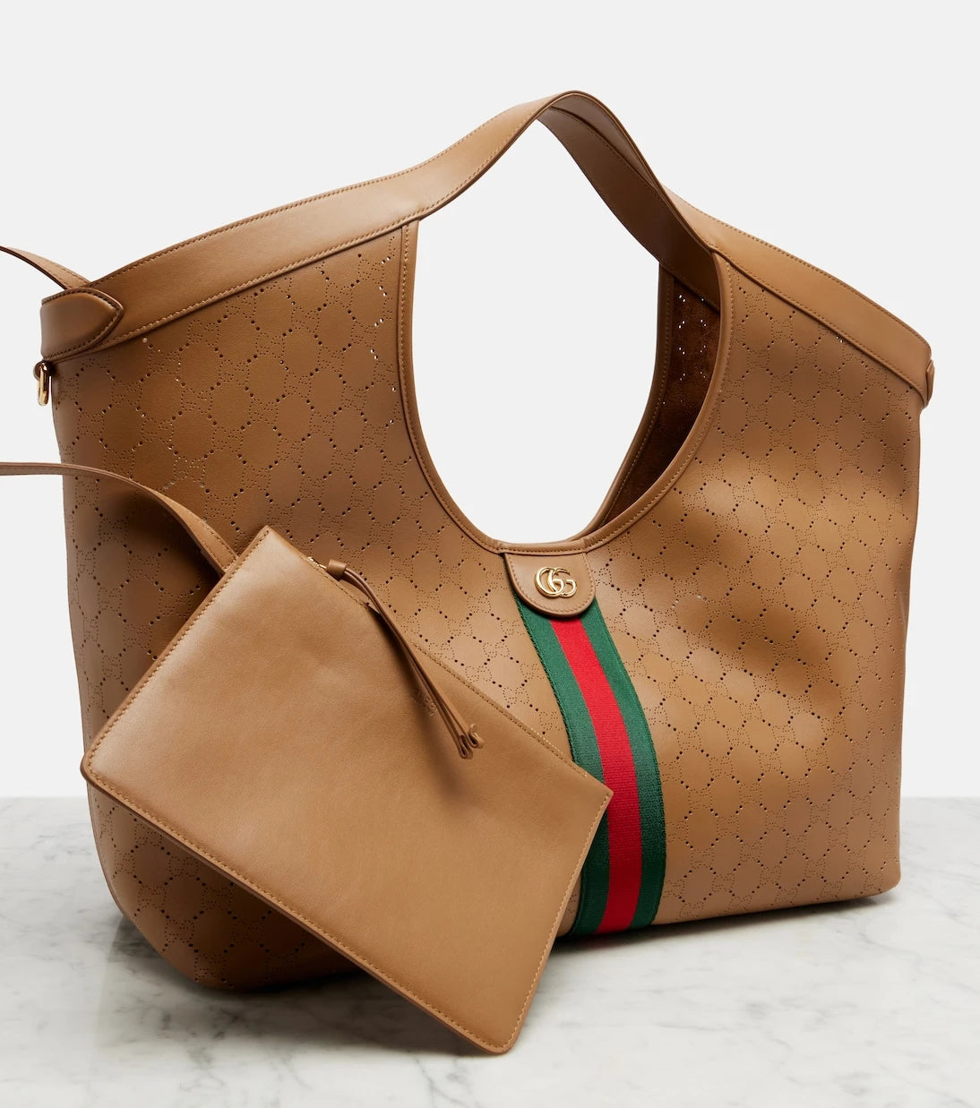 Gucci - Gucci Giglio Large leather tote bag