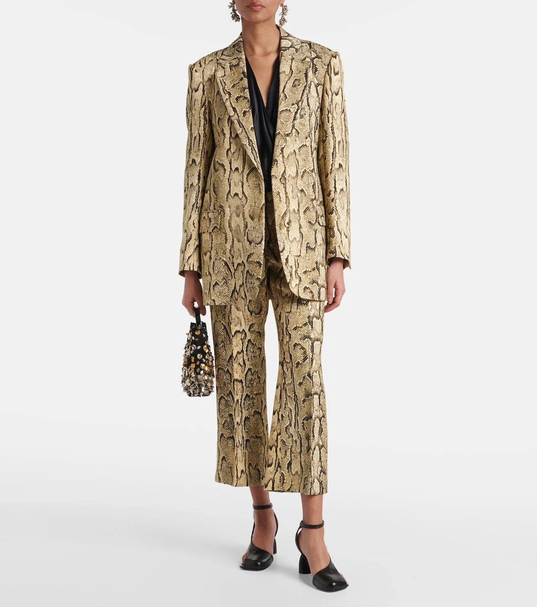 Dries Van Noten - Snake-effect jacquard blazer