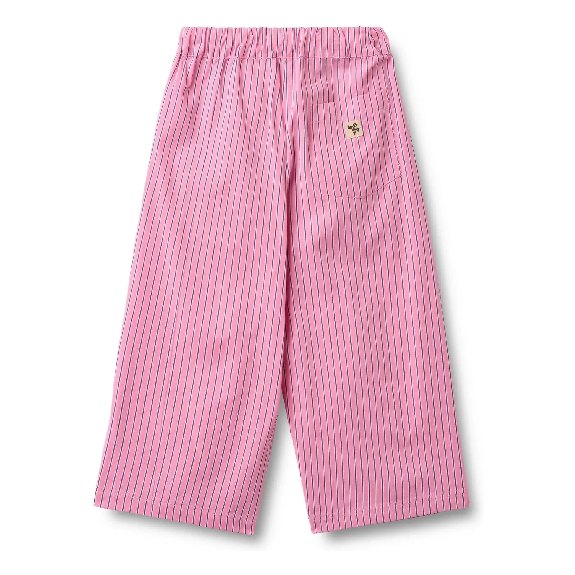 Wheat - Sasha organic cotton striped pants | Pink