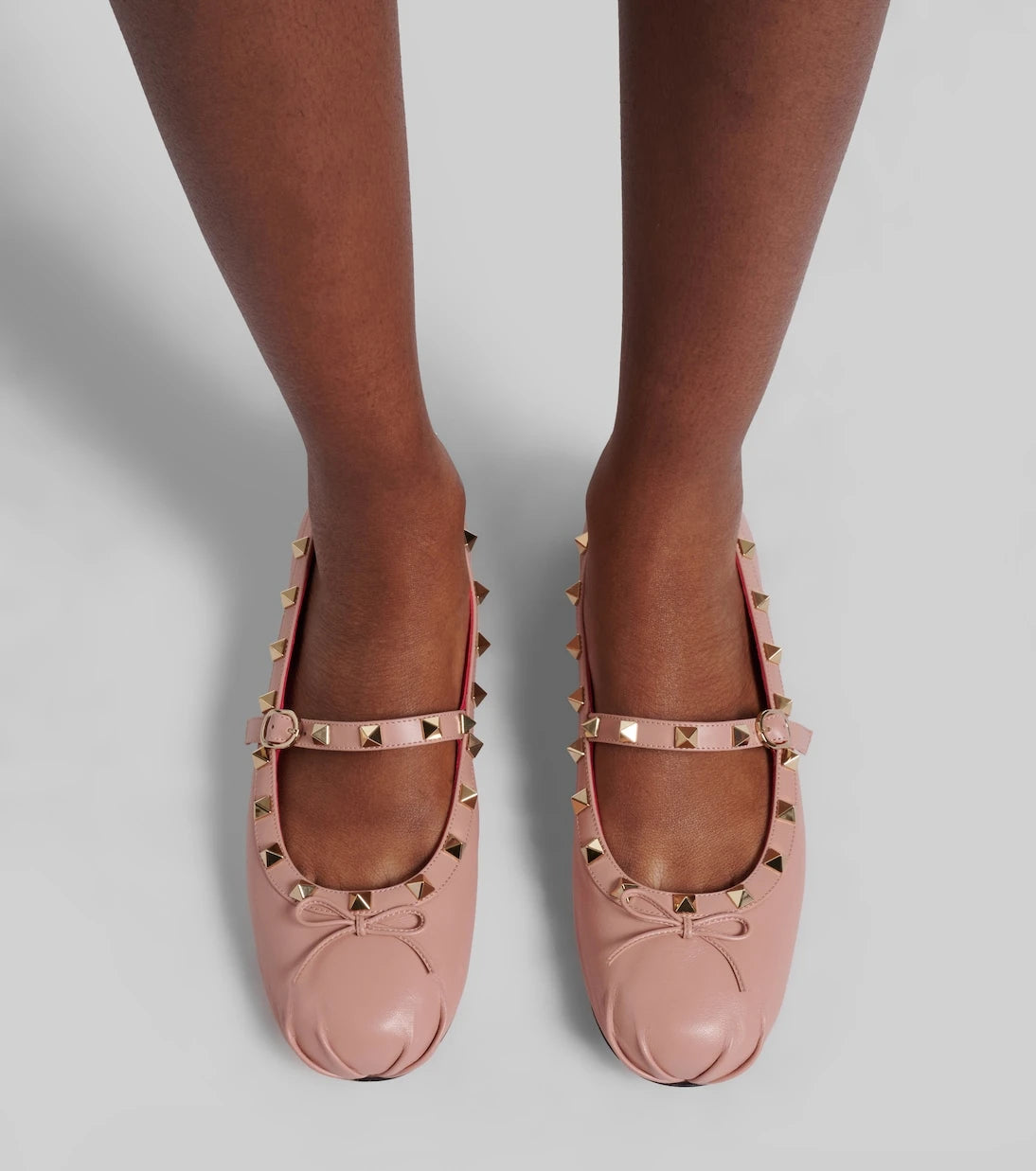 Valentino Garavani - Rockstud leather Mary Jane flats