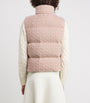 Agnona Pink Cashmere Quilted Gilet