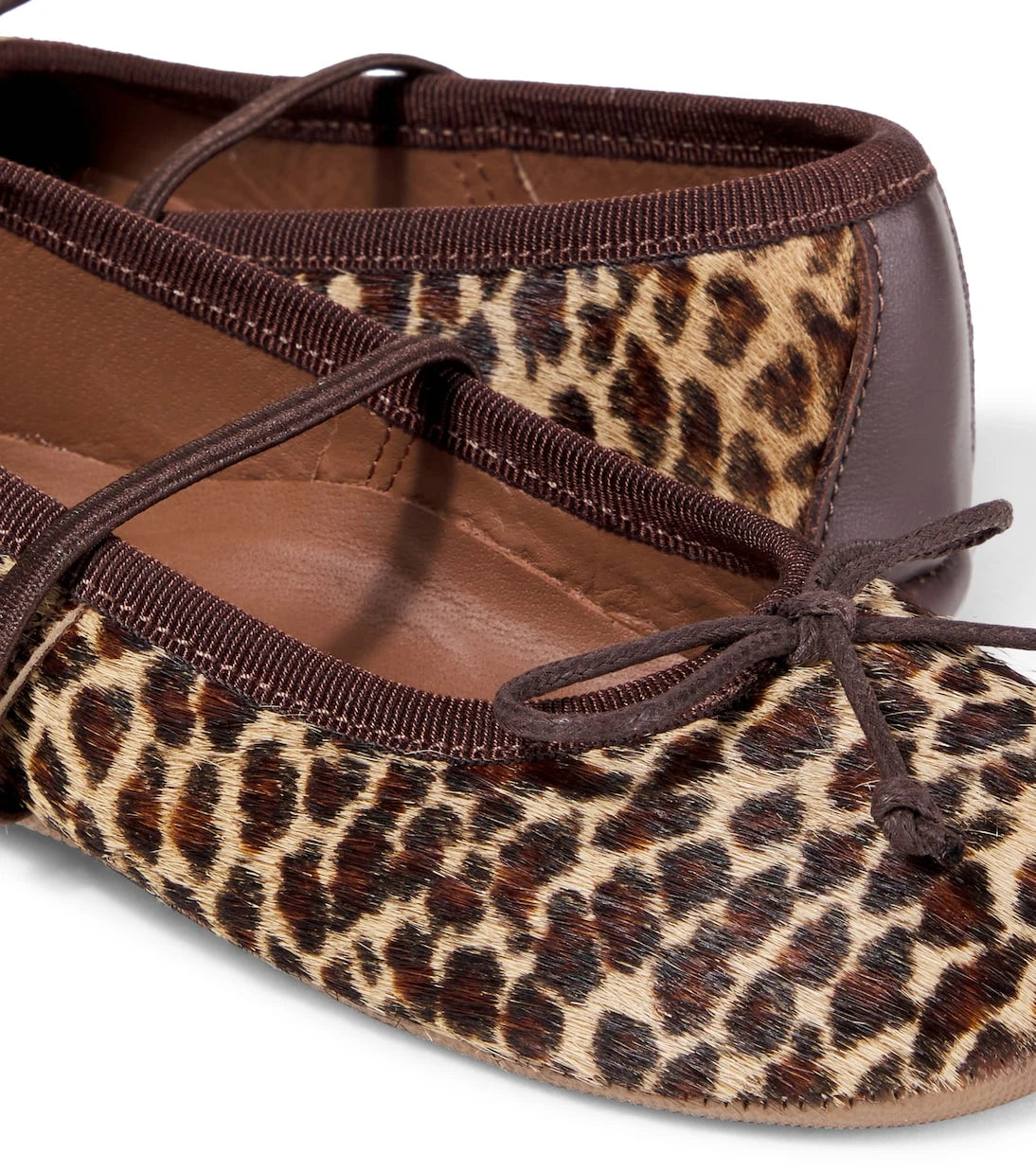 PèPè - Leopard-print calf hair ballet flats