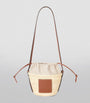 LOEWE Beige x Paula's Ibiza Woven Drawstring Bucket Bag
