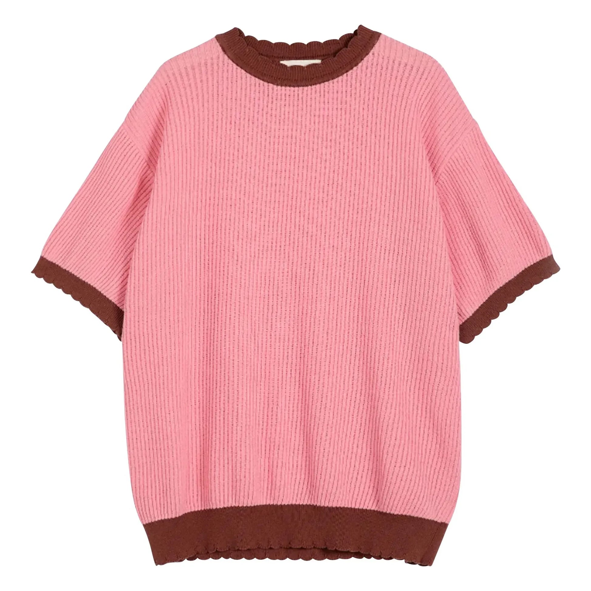 Bobo Choses - Organic cotton openwork sweater | Pink