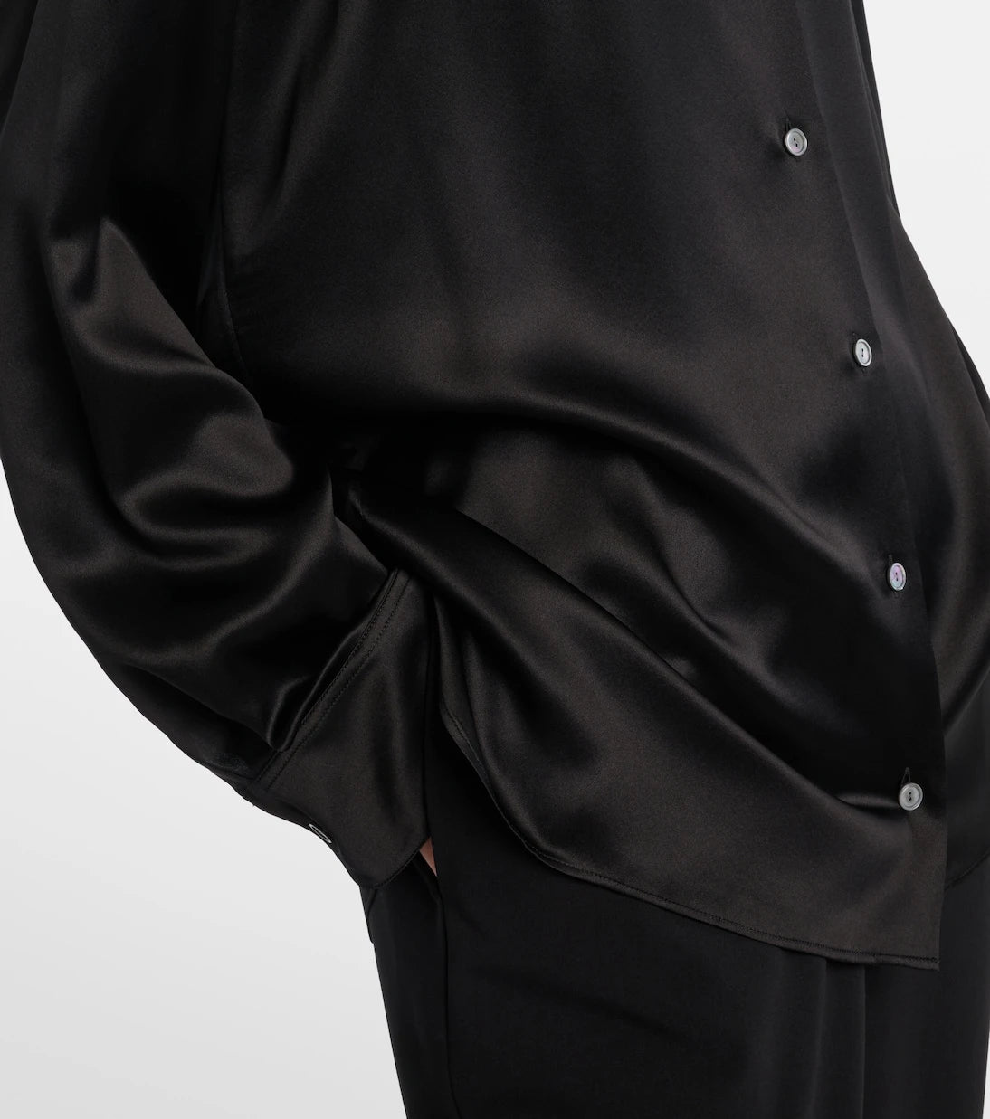 The Row - Sisilia oversized silk satin shirt