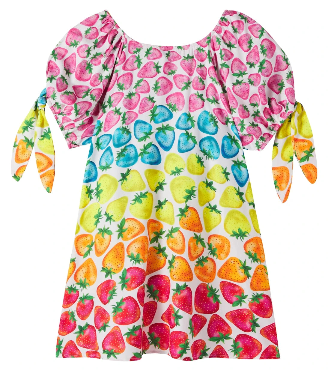 Fábula - Morango Rainbow printed dress
