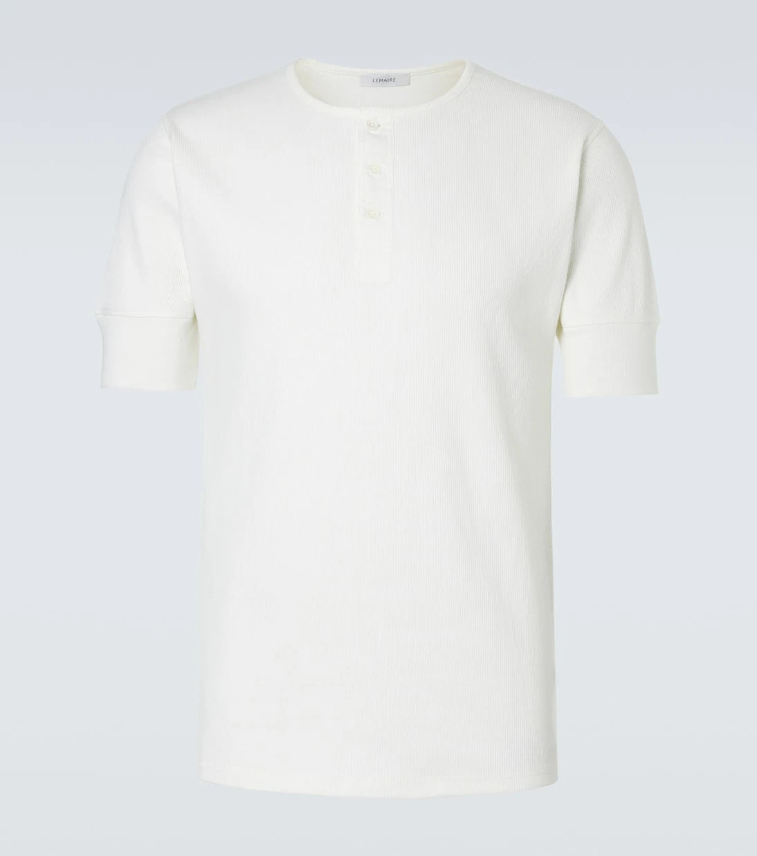 Lemaire - Cotton and linen jersey Henley shirt