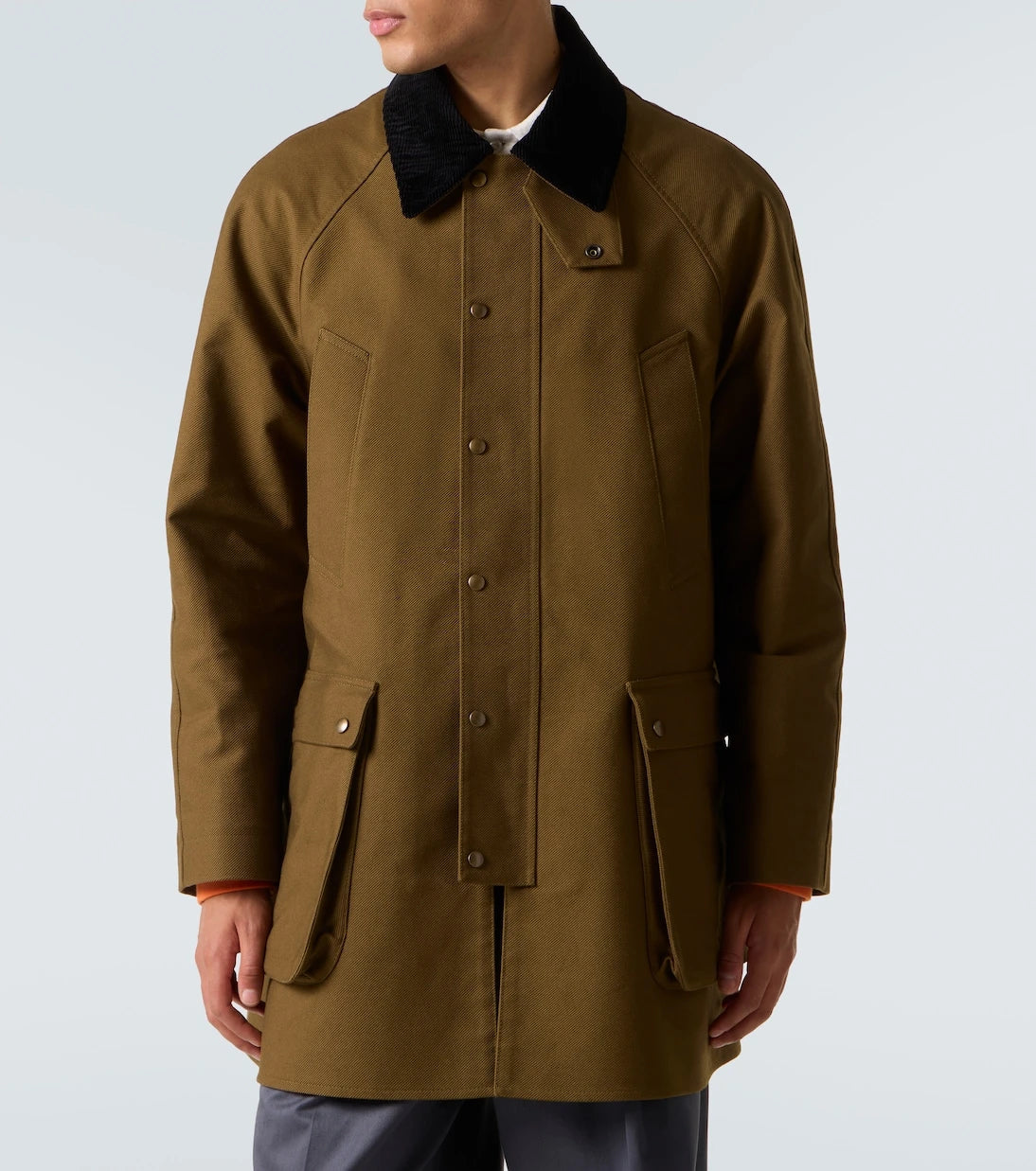 Loewe - Corduroy-trimmed cotton drill coat