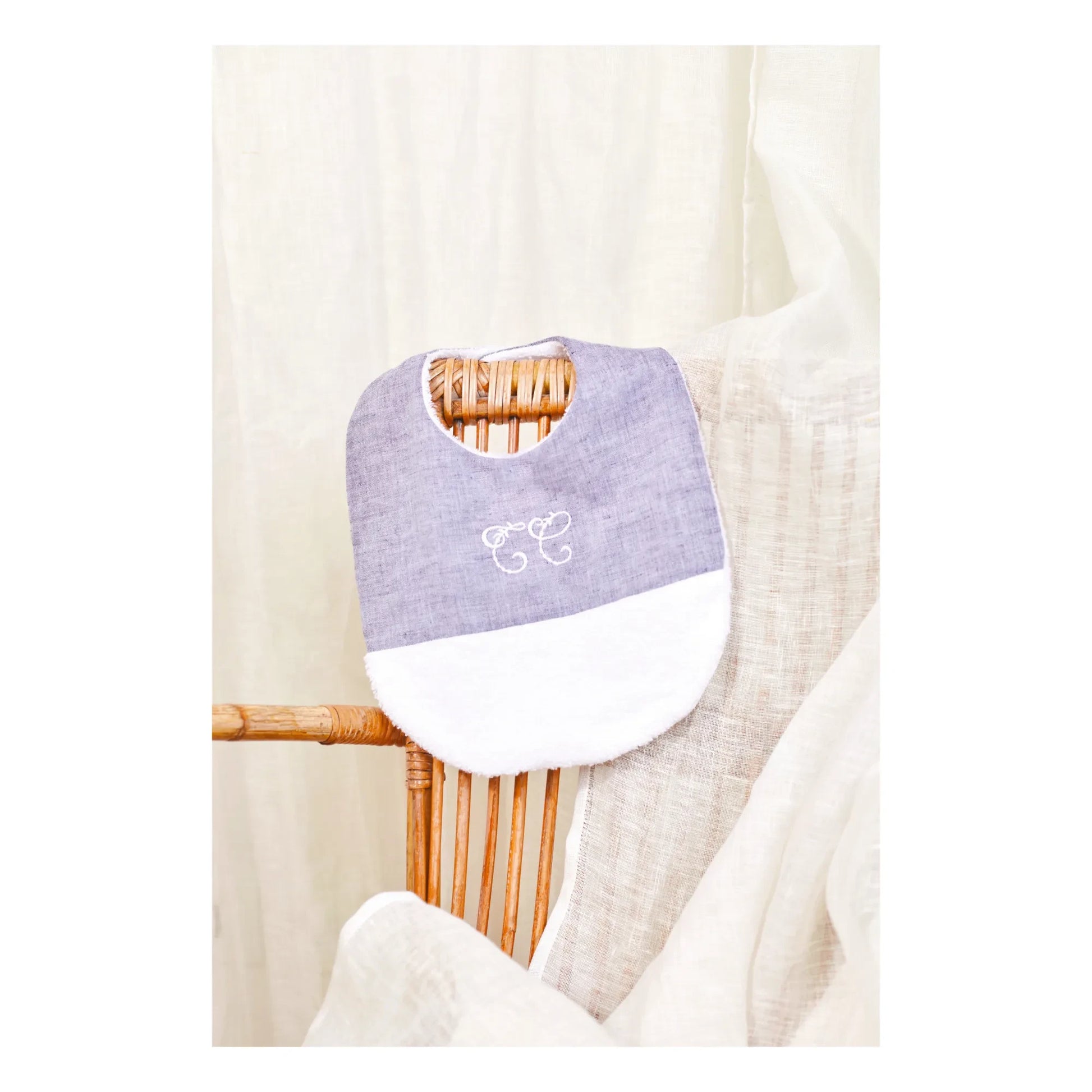 Tartine et Chocolat - Foliage Bib | Navy blue