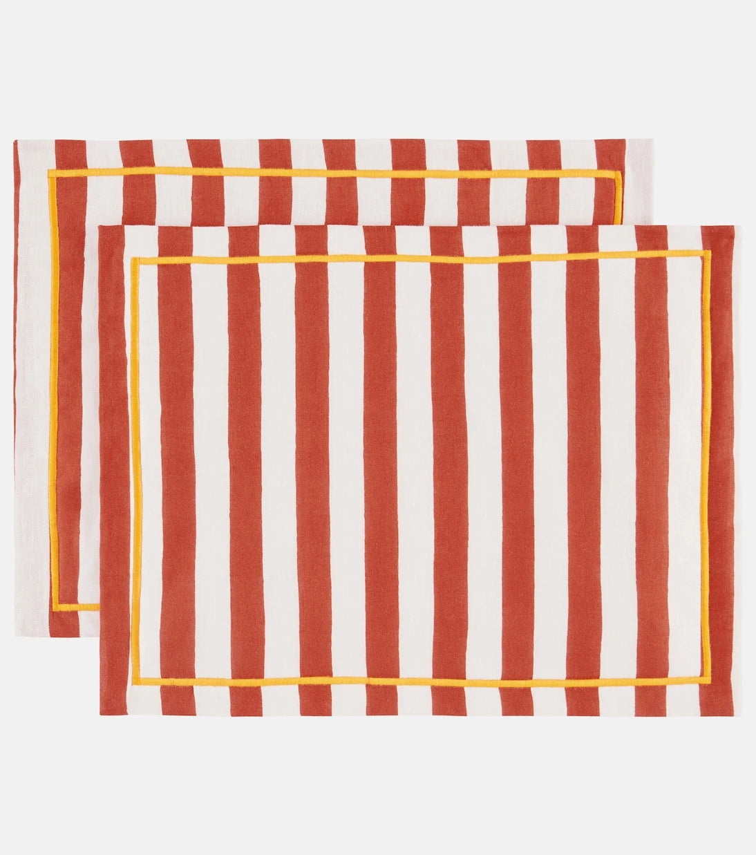 La DoubleJ - Riviera Mattone set of 2 linen placemats