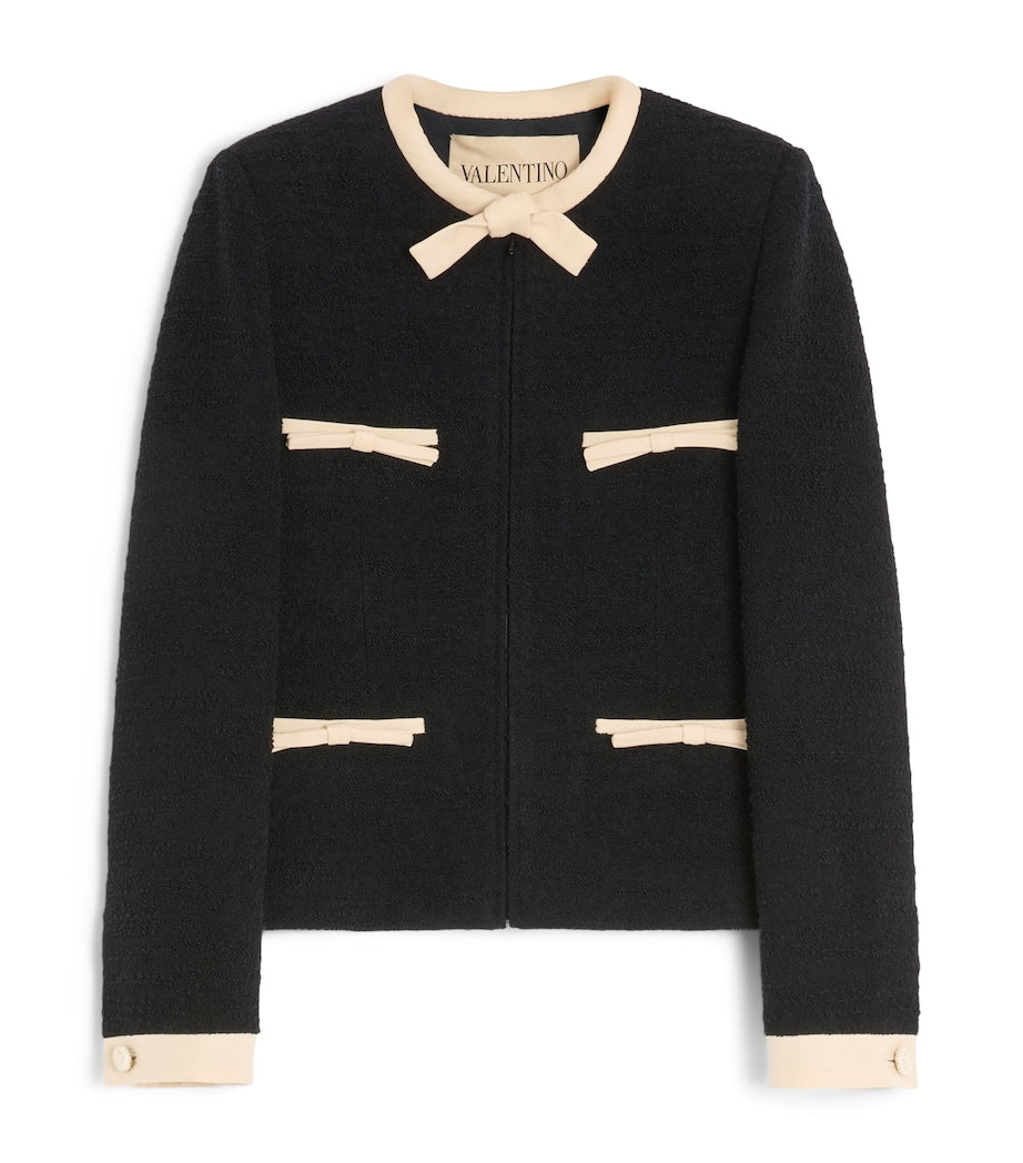 Valentino Black Virgin Wool-Blend Jacket