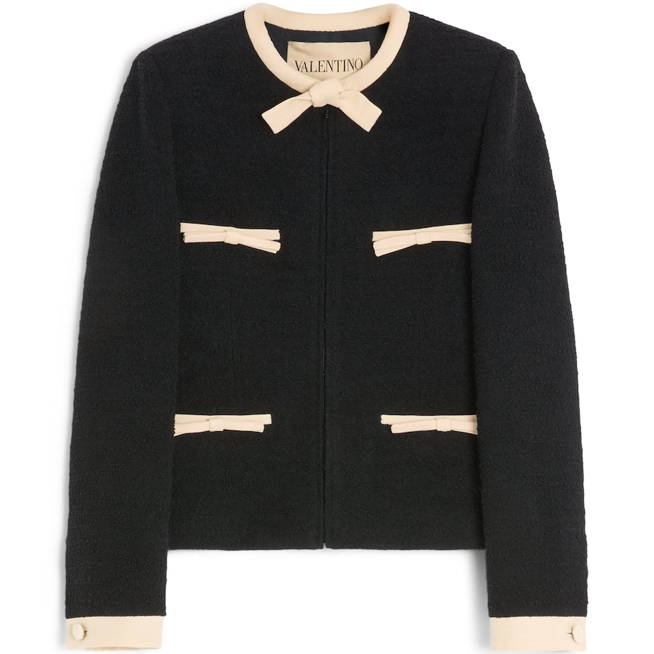 Valentino Black Virgin Wool-Blend Jacket