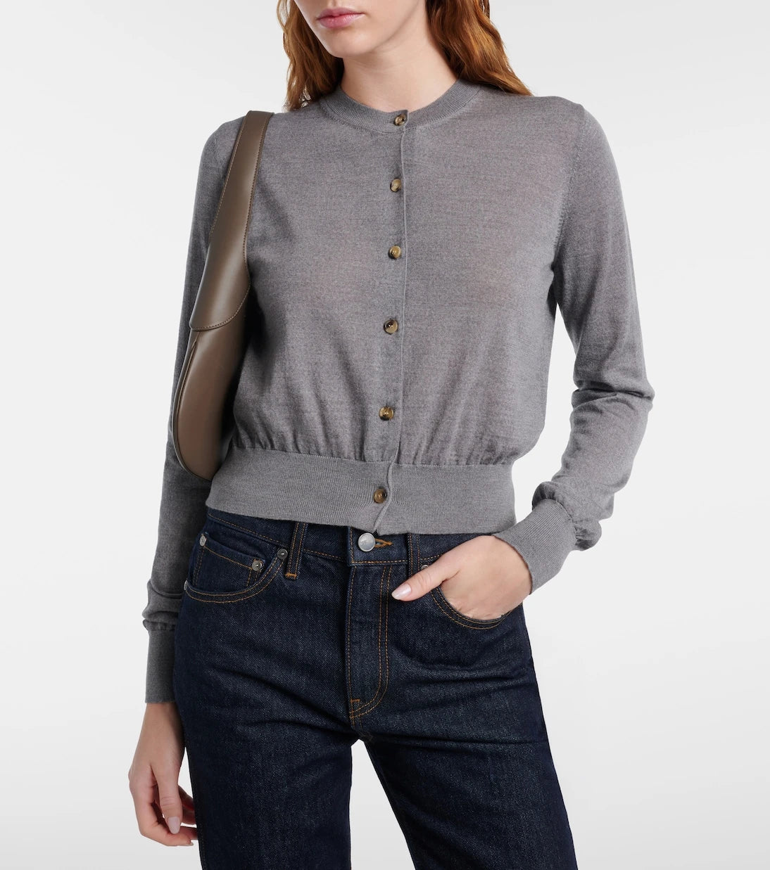 Khaite - Tansy cropped wool and cashmere cardigan