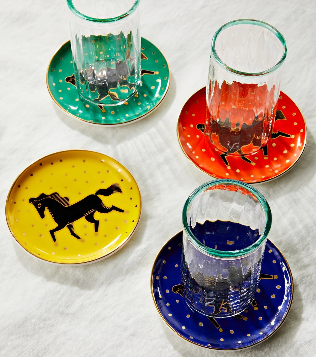 Jonathan Adler - Cheval set of 4 porcelain coasters