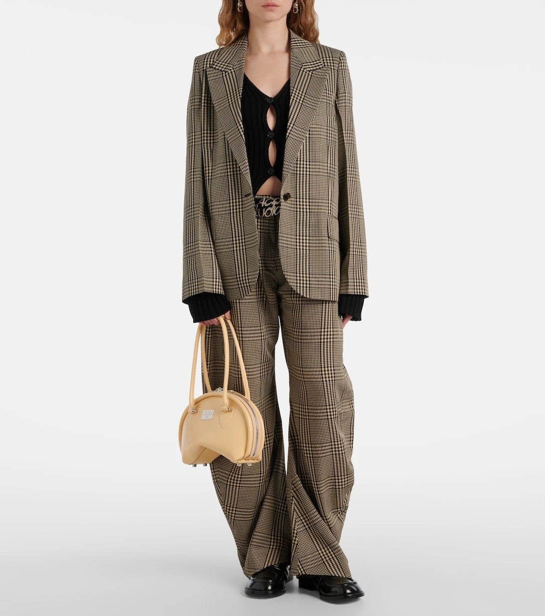 Acne Studios - حقيبة كتف Bowlina Mini جلدية