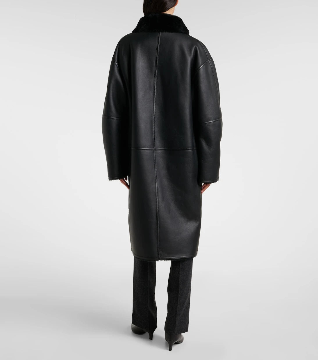 Toteme - Shearling-lined leather coat