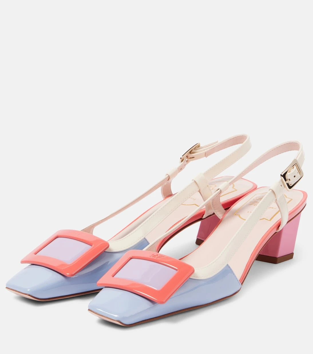 Roger Vivier - Belle Vivier patent leather slingback pumps