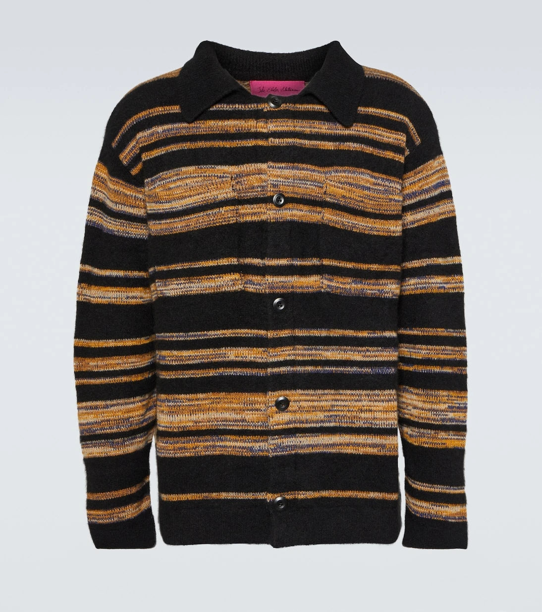 The Elder Statesman - Phantom striped cashmere and cotton shirt