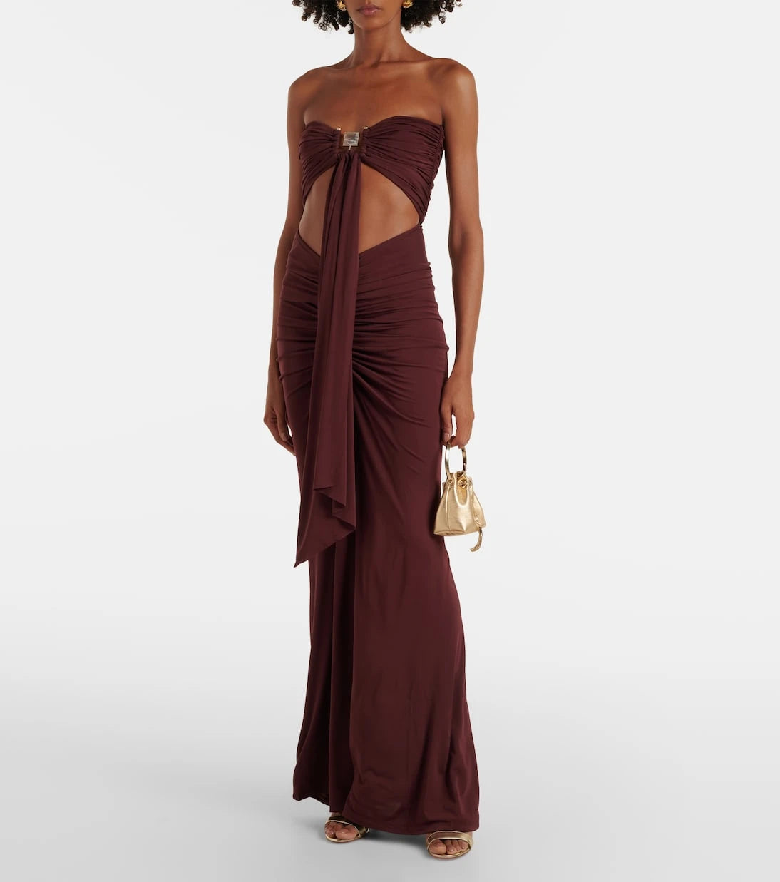 Christopher Esber - Bezel Quartz cutout strapless jersey gown