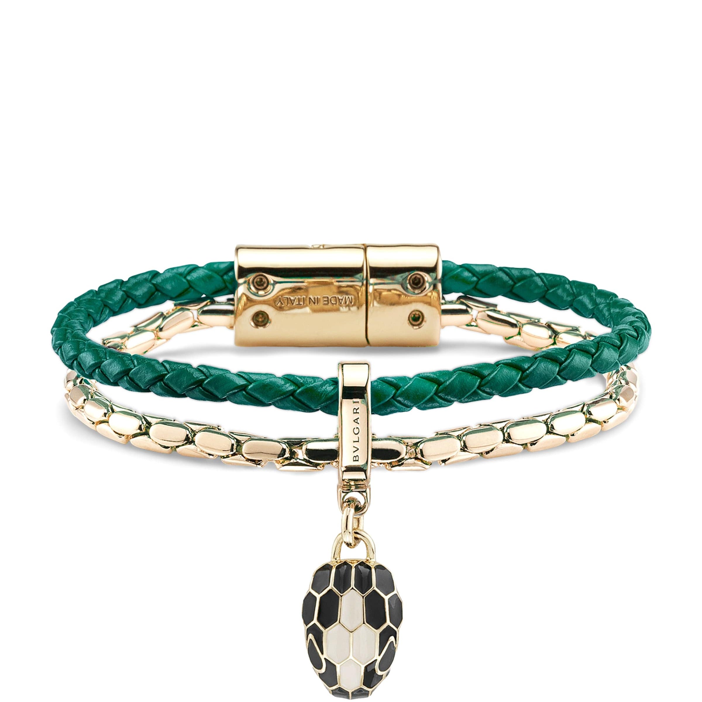 Leather Serpenti Forever Bracelet GREEN