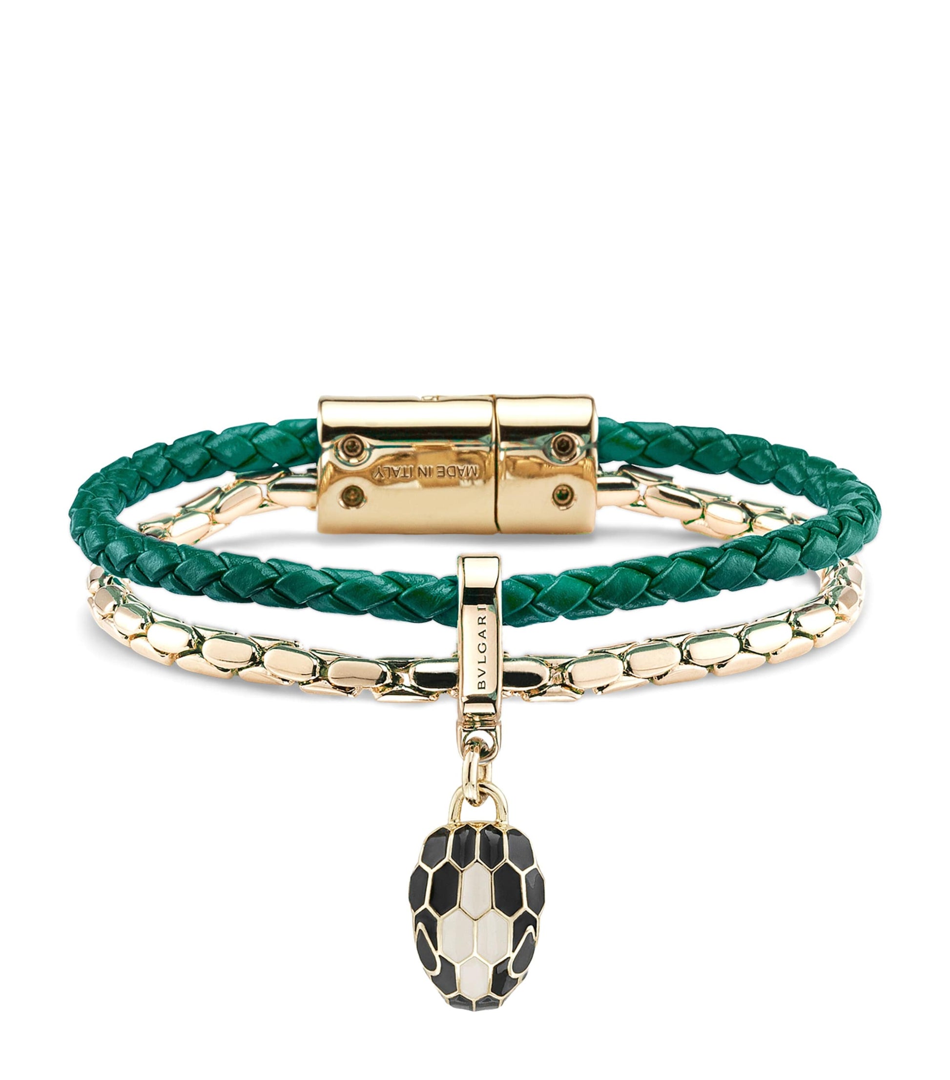 Leather Serpenti Forever Bracelet GREEN