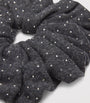 Sandro Paris Black Wool-Blend Rhinestone Knit Scrunchie