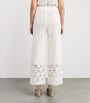 Crochet Wide-Leg Trousers WHITE