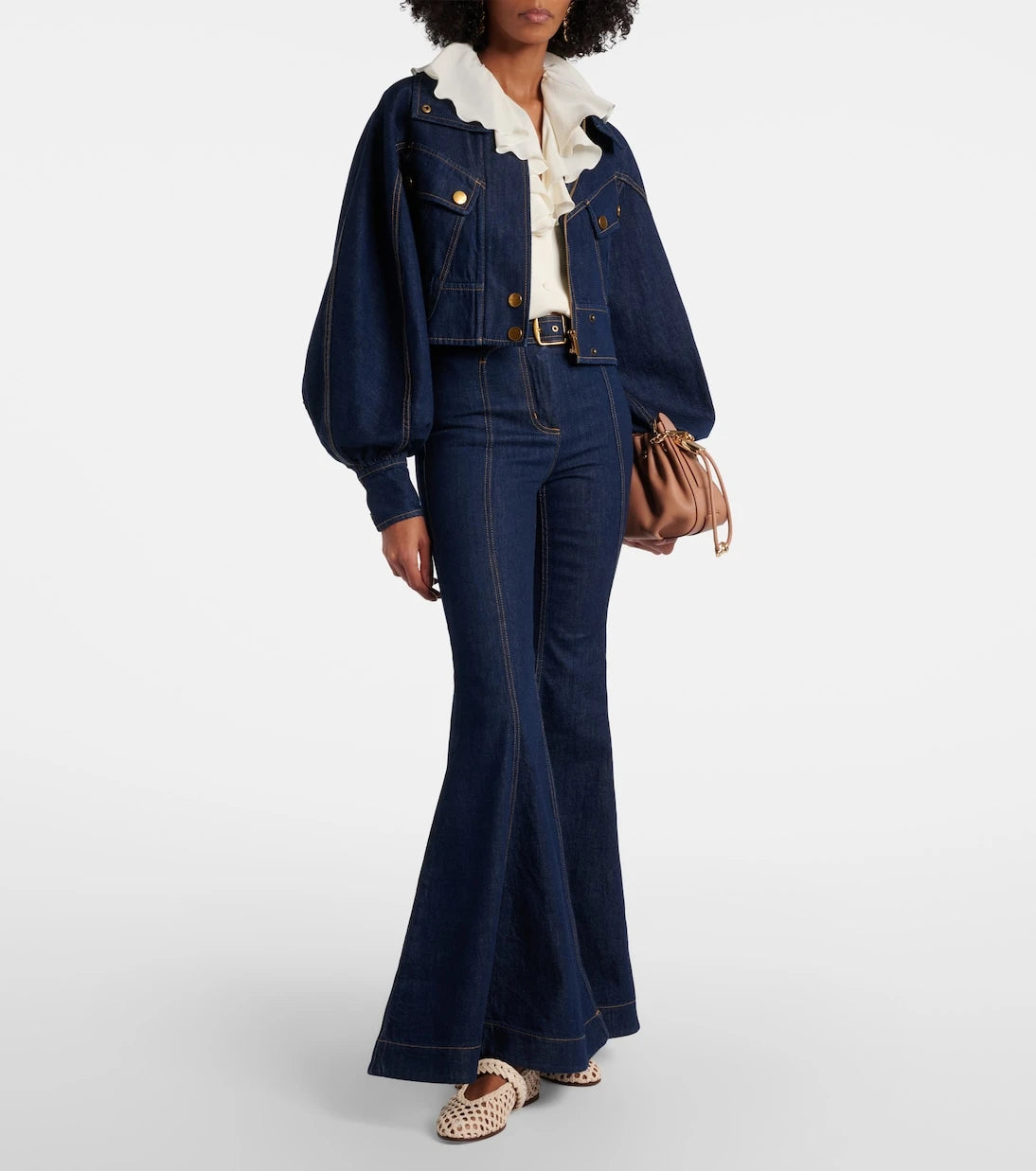 Zimmermann - Luna belted flared jeans