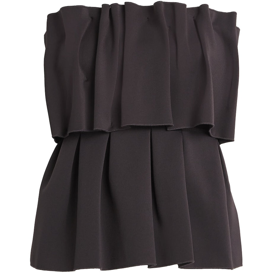 House Of Dagmar Brown Sculpted Tube Top