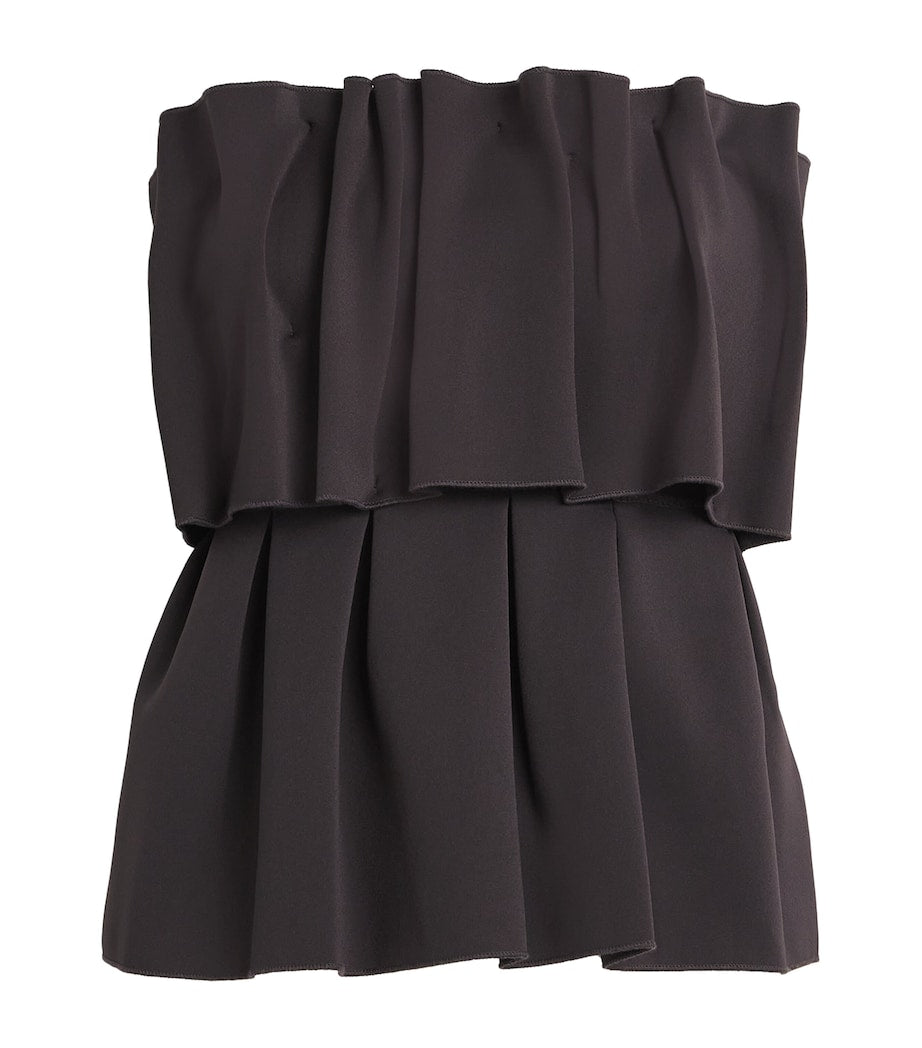 House Of Dagmar Brown Sculpted Tube Top