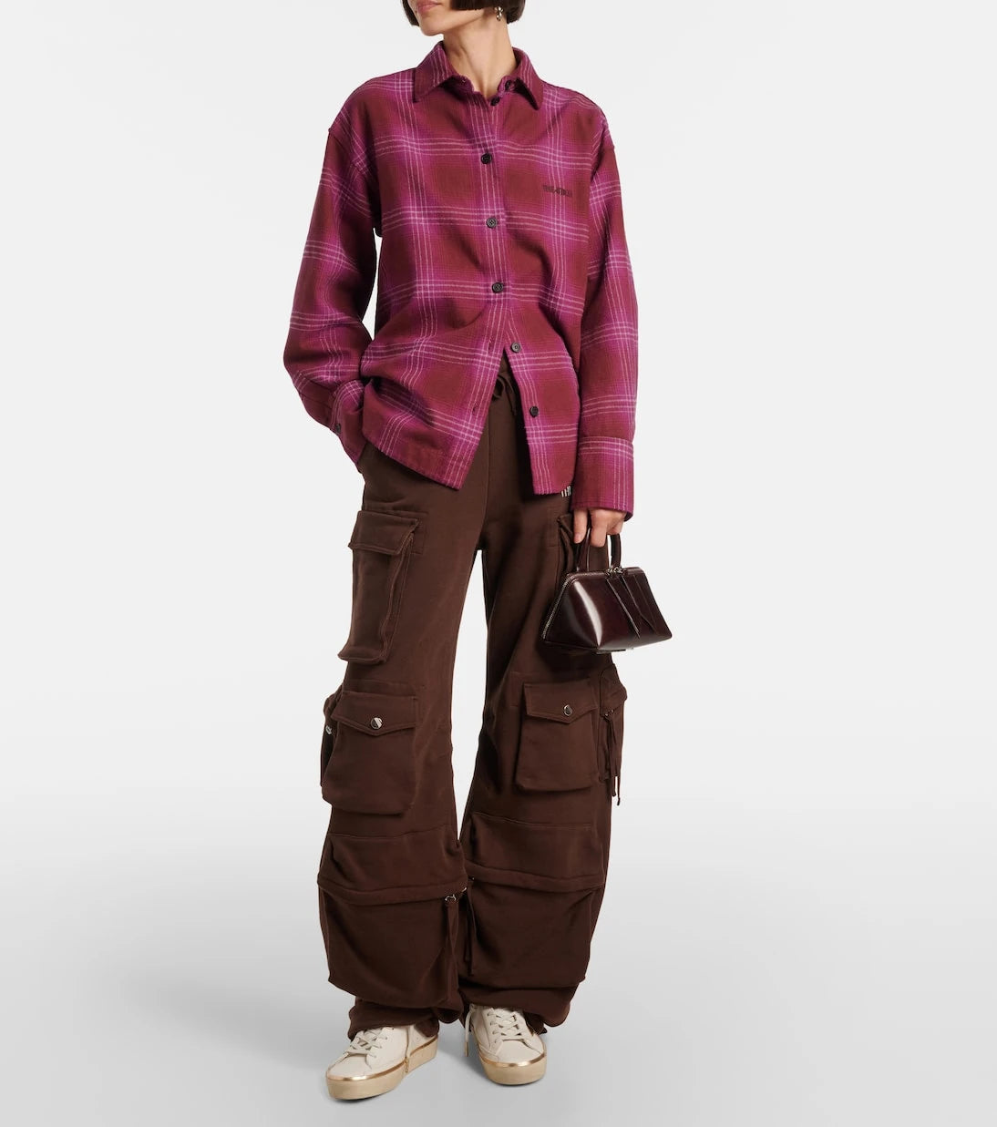 Golden Goose - أحذية رياضية هاي ستار جلدية