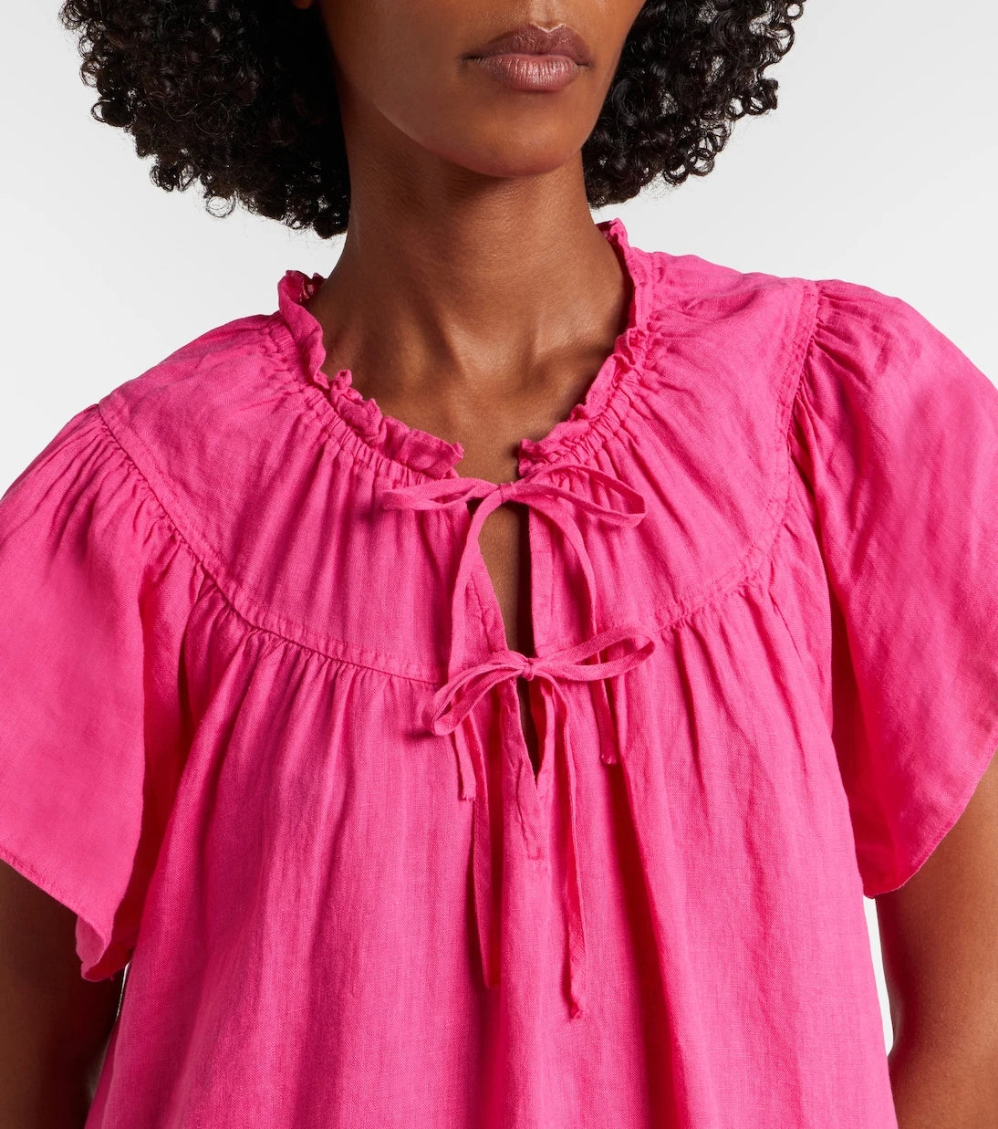 Velvet - Livvy tiered linen minidress