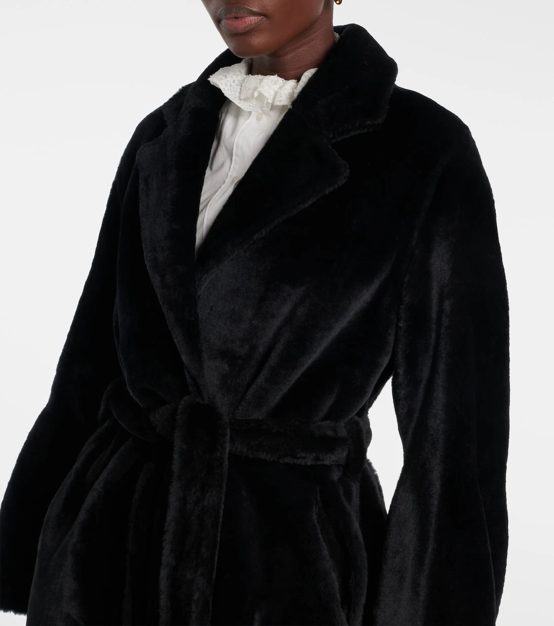 Nour Hammour - Meret shearling wrap coat