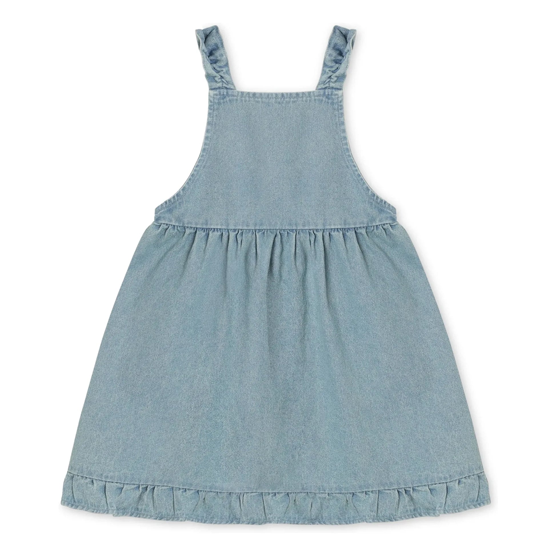 Fliink - Don Denim Dungarees Dress | Light Blue