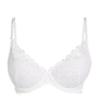 White Underwired Plunge Push-Up Bra