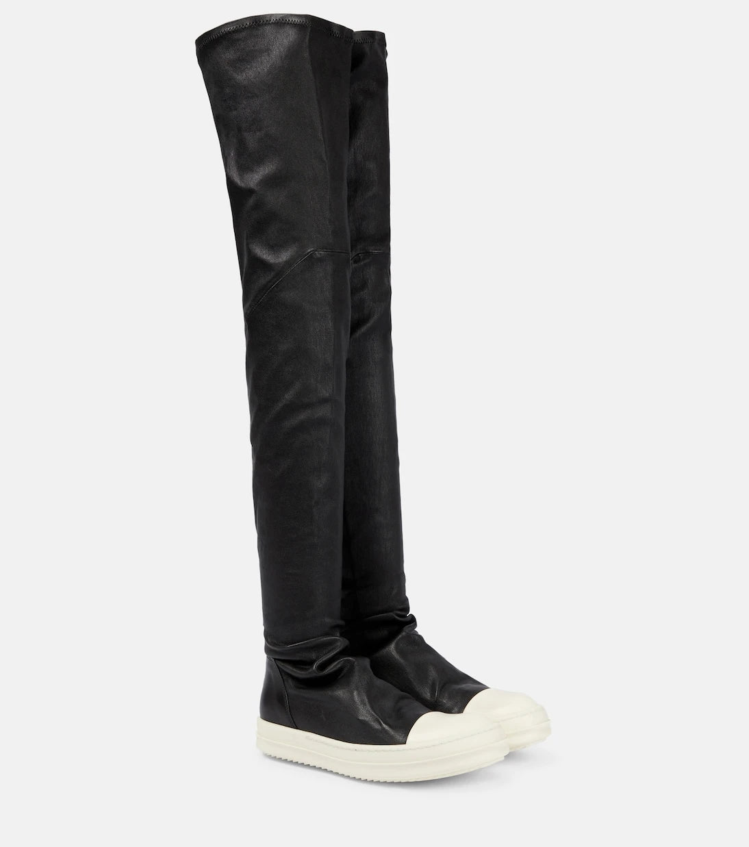 Rick Owens - Stocking over-the-knee leather boots