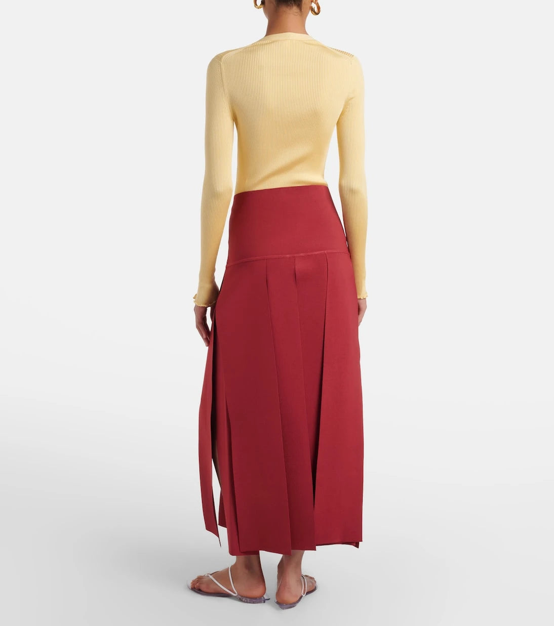 Alaïa - Pleated midi skirt